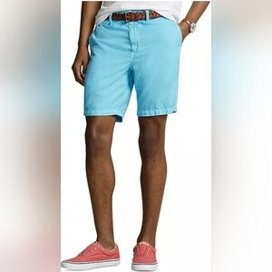 Shorts 42 Blue Men Flat Front Travel Golf Pickleball Cruise Preppy Modern New